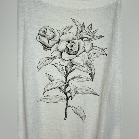 BAG159. Ann Taylor Loft Boat Neck 3/4 Sleeve Floral Top • M - Picture 2 of 7